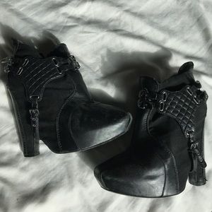 Strapped ankle boots